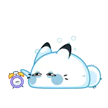 😴 adormilado, durmiendo, gato, dibujos animados, lindo, despertador, XP, soñando telegram sticker
