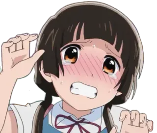 🐻 anime, crying, sad, girl, emotion telegram sticker