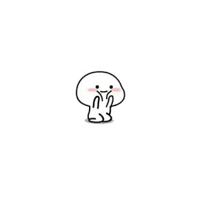 ☺️ cartoon, cute, kawaii, blob, blush, sticker telegram sticker
