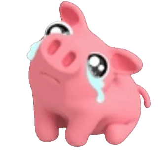 🥺 돼지, 슬픈, 우는, 동물, 만화, 귀여운 whatsapp sticker