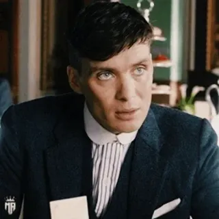 🚬 Thomas Shelby Peaky Blinders 男人, 肖像, 西装, 严肃, 电影角色, 浴血黑帮, 托马斯·谢尔比, 基里安·墨菲 whatsapp sticker