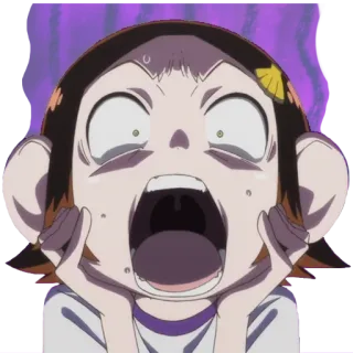 😱 anime, hoạt hình, sốc, ngạc nhiên, cô gái, sợ hãi telegram sticker
