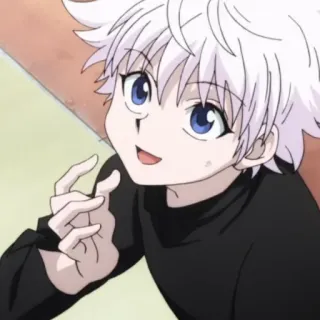 🍶 Killua Zoldyck Hunter x Hunter Anime, Killua, Killua Zoldyck, Hunter x Hunter, Desenho animado, Personagem, Mangá telegram sticker