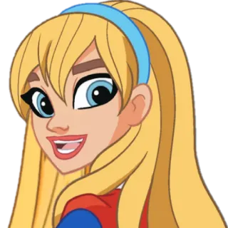 😄 Supergirl DC Super Hero Girls cartoon, girl, superhero, DC Comics telegram sticker