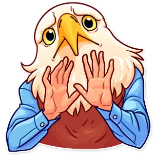 😥 águia, pássaro, animal, ilustração, personagem telegram sticker