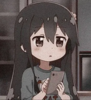 🌟 アニメガール, 漫画, 電話, 可愛い telegram sticker