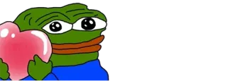 😍 Pepe the Frog Pepe, frog, heart, love, meme telegram sticker