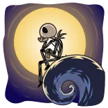 😔 Jack Skellington The Nightmare Before Christmas Jack Skellington, Nightmare Before Christmas, Halloween, skeleton, moon whatsapp sticker