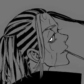 ✖️ anime, character, manga, portrait, illustration, cool, style whatsapp sticker