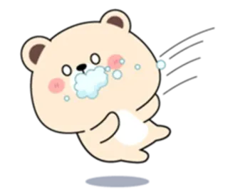 😱 ours, mignon, sticker, animal, dessin animé, kawaii telegram sticker