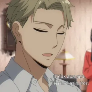 🚰 Loid Forger Spy x Family Tidak apa-apa.
Terima kasih, Yor. Anime, Spy x Family, Loid Forger, Yor Forger, Familie, Cartoon, Televisie telegram sticker