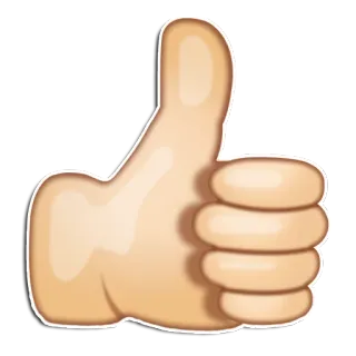 👍 Daumen hoch, Like, Zustimmung, Emoji, Handzeichen, Genehmigung whatsapp sticker