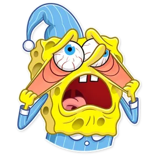 😫 Spongebob Spongebob Squarepants, cartoon, slaperig, moe telegram sticker