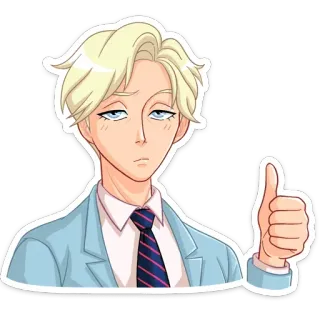 👍 Anime, Ngón tay cái giơ lên, Phê duyệt, Manga, Nhân vật, Phim hoạt hình whatsapp sticker