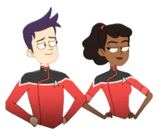 🤝 Star Trek: Lower Decks Star Trek, Lower Decks, desenho animado, ficção científica, série de TV telegram sticker