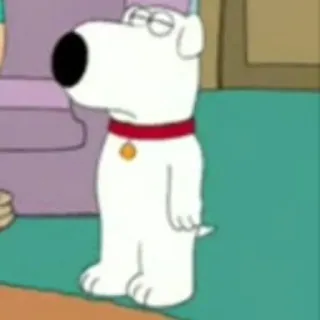 😒 Brian Griffin Family Guy Hund, Cartoon, Haustier, animiert, Brian, Family Guy telegram sticker