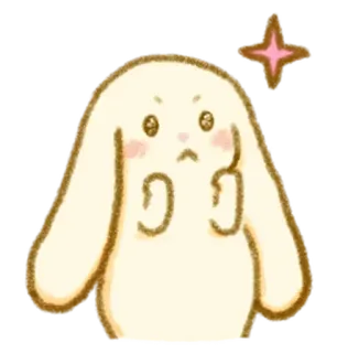 💭 królik, słodki, kreskówka, naklejka, kawaii, uroczy, zajączek whatsapp sticker