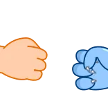 🤝 handshake, friendship, collaboration, agreement, heart, paw, blue, partnership telegram sticker