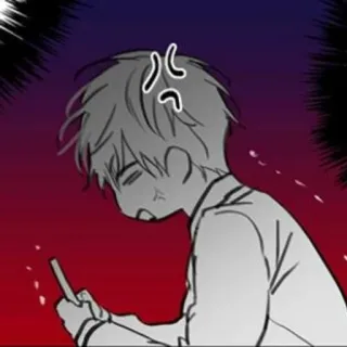 😡 arrabbiato, seccato, cartone animato, dito medio telegram sticker