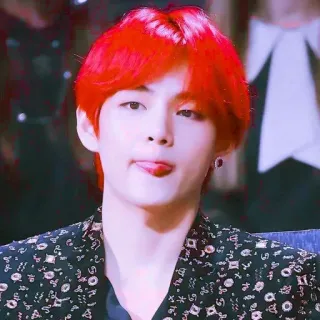😜 V kpop, айдол, певец, музыка, знаменитость, bts, v telegram sticker