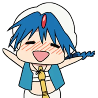 ☺️ Aladdin Magi Anime, Manga, Aladdín, Magi, Chibi whatsapp sticker