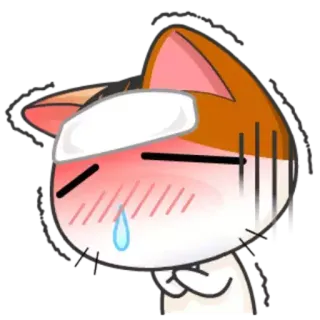 🤒 猫, 病気, 悲しい, 疲れた, 怪我 telegram sticker