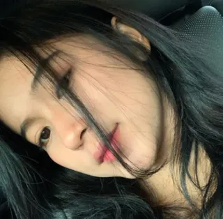 🌸 mulher, retrato, beleza, asiática, menina, rosto, cabelo telegram sticker