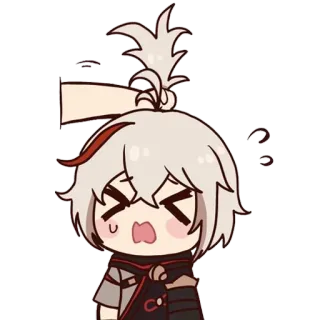 😩 Kaedehara Kazuha Genshin Impact Anime, Videojuego, Expresión, Genshin Impact, Kaedehara Kazuha, Pegatina telegram sticker