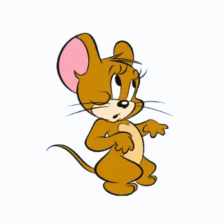 😳 Jerry Tom and Jerry 만화, 쥐, 동물, 캐릭터 telegram sticker