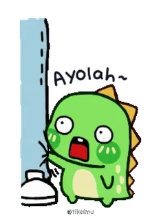 😋 Ayolah~ ไดโนเสาร์, น่ารัก, สติกเกอร์, การ์ตูน, สีหน้า, สัตว์ telegram sticker