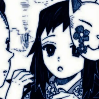 ✉️ Anime, Manga, Postać, Maska, Japoński, Sztuka telegram sticker