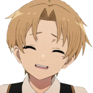 😅 애니메이션, 소년, 행복한, 만화 telegram sticker