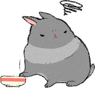😡 Hase, Tier, süß, Aufkleber, Kaninchen, Haustier telegram sticker