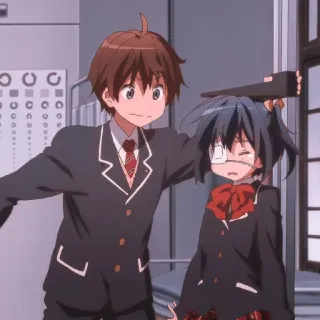 😠 anime, school uniforms, love, awkward, teen, glasses, optometry telegram sticker