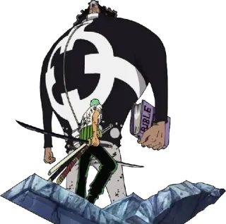 ⚔ Bartholomew Kuma One Piece anime, pirate, cyborg, bible, sword telegram sticker