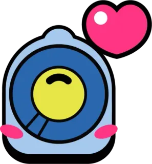 ❤️ robot, amore, cuore, blu, azzurro whatsapp sticker