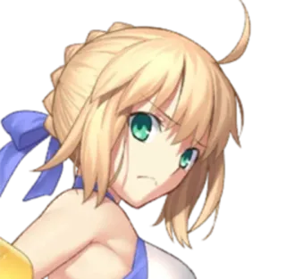 👑 Artoria Pendragon Fate/Grand Order อนิเมะ, วิดีโอเกม, ตัวละคร, โกรธ telegram sticker