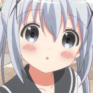 💙 Anime, Dziewczyna, Słodkie, Manga, Kreskówka, Mundur szkolny, Postać telegram sticker
