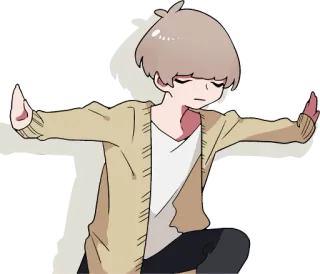 ↔️ Anime, Con trai, Yoga, Thiền, Trung tính, Thường ngày, Thư giãn telegram sticker