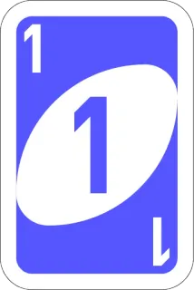 1️⃣ uno, kaart, nummer, blauw, één telegram sticker