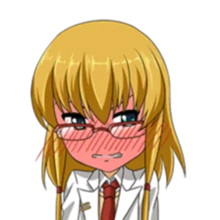 😡 Anime, Erröten, Süß, Cartoon, Weiblich, Frau, Mädchen whatsapp sticker