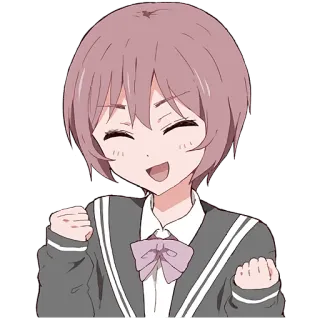 🥳 anime, girl, happy, celebration, character telegram sticker