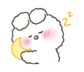 💬 sonolento, fofo, desenho animado, animal, dormindo, zzz, descanso whatsapp sticker