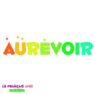 😘 AU REVOIR adiós, despedida, francés, colorido, saludo whatsapp sticker
