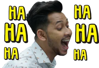 😄 HA lachen, Gelächter, haha, lustig, Humor, Meme whatsapp sticker