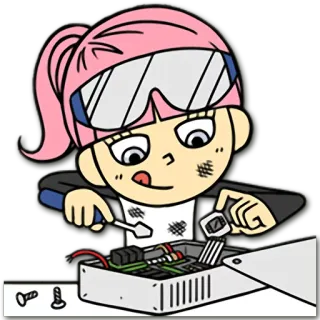 Hacker Girl telegram stickers