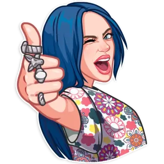 👍 Billie Eilish piosenkarz, muzyk, gwiazda pop, Billie Eilish telegram sticker