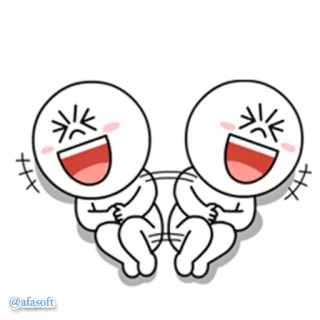 😂 @afasoft การ์ตูน, คนก้าง, หัวเราะ, ร่าเริง, ตลก, อารมณ์, น่ารัก telegram sticker