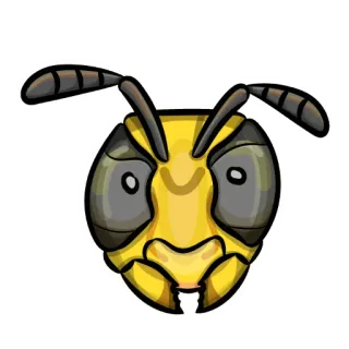 🤨 inseto, amarelo, preto, bicho, abelha, animal, desenho animado telegram sticker
