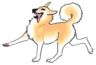🐕 anjing, hewan, senang, lucu, hewan peliharaan, kartun, shiba inu telegram sticker